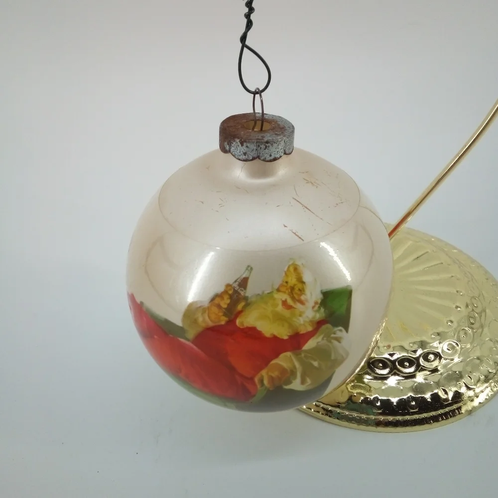 Vintage Coca-Cola Classic Christmas Ornaments 60's 70's Santa Claus